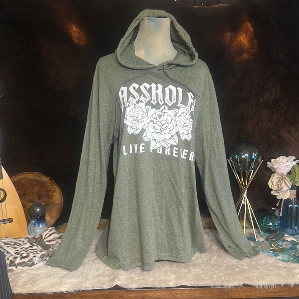 Assholes live forever hoodie L (3537) NWOT